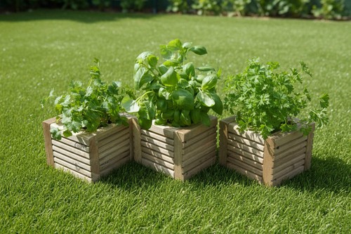 Wooden decking herb - wooden,