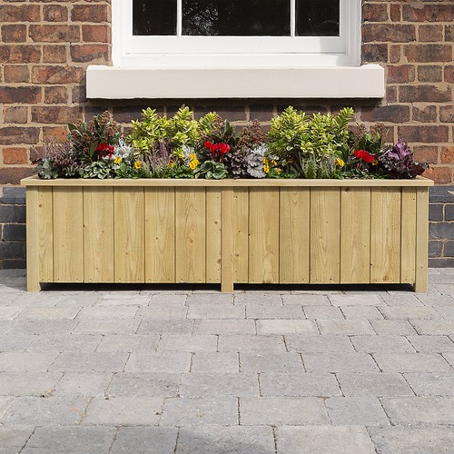 Wooden rectangular planter - rectangular,