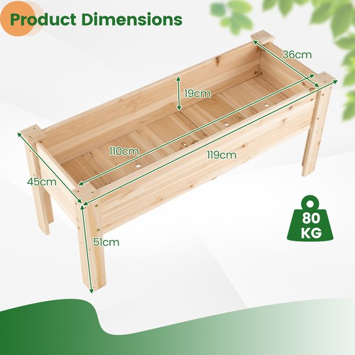 Wooden planter box with - box,