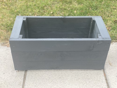 Wooden garden planter box