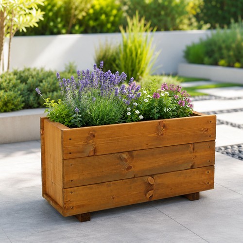 Wooden garden planter - wooden,