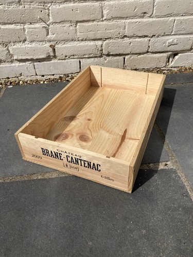 Shallow wooden wine box - wine,