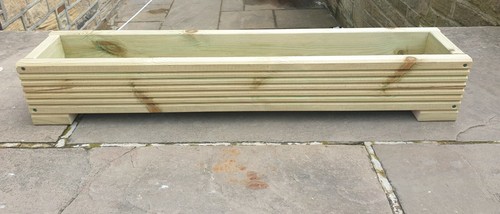 Coloured long wooden decking - coloured,