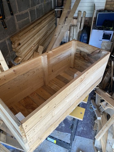 Wooden planter box cargo - planter,